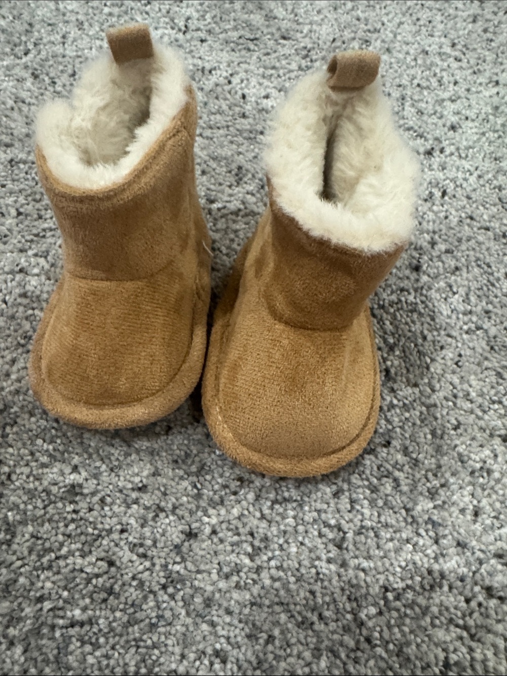 Cat & Jack Kids Tan Faux-Shearling Booties